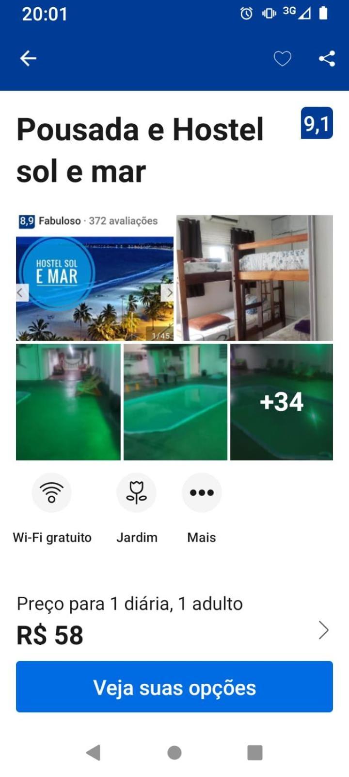 Hostel E Pousada Sol E Mar โจเอาเปสโซอา ภายนอก รูปภาพ